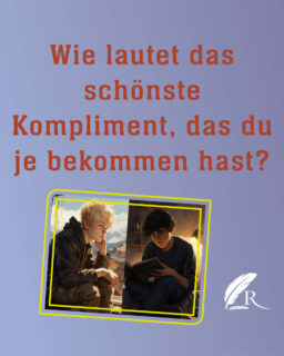Wie lautet das schönste Kompliment, das du je bekommen hast?
Im Bezug aufs Schreiben, habe ich das schönste Kompliment von meiner Coachin bekommen: Nachdem wir uns über meinen Plott unterhalben haben, hat sie gemeint: «jetzt hoffe ich, dass du bald wieder meiner Hilfe benötigst, ich bin sehr gespannt, wie es mit Joe und Sam weitergeht...»

#autorenleben #autorenalltag #autorenwelt #kompliment