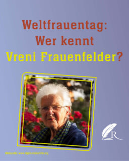 Weltfrauentag: Wer kennt Vreni Frauenfelder?
Ich habe Vreni Frauenfelder in meinem beruflichen Umfeld kennengelernt. Eine bescheidene Frau. Ich habe erst peu à peu erfahren, was für eine tolle Arbeit sie mit der von ihr gegründeten Afghanistanhilfe macht. Eine Hilfe, die in den letzten Jahre schwieriger, aber nicht weniger wichtig geworden ist. 
Mehr Infos auf der Webseite www.afghanistanhilfe.org
@afghanistanhilfe